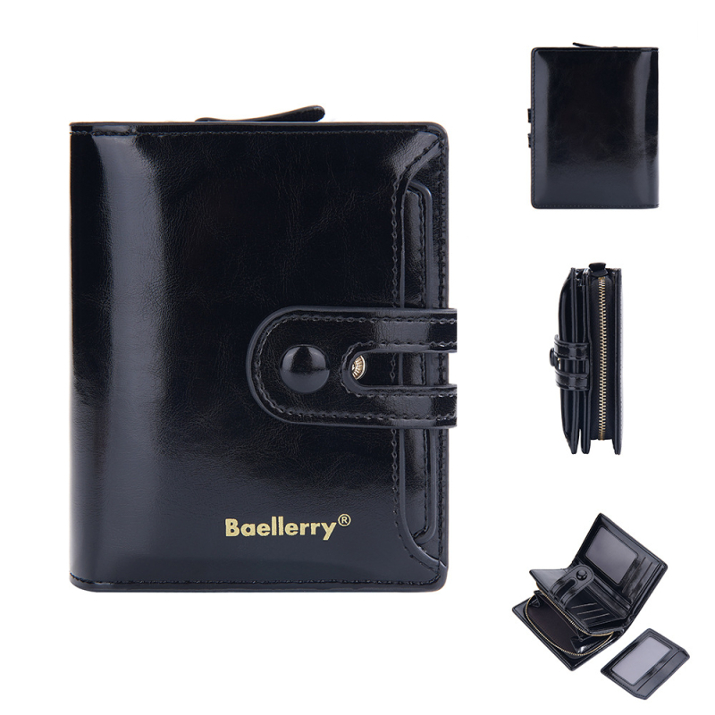 Женски портфейл за карти от PU кожа — ултра лек, водоустойчив, система против кражба, подплата от полиестер