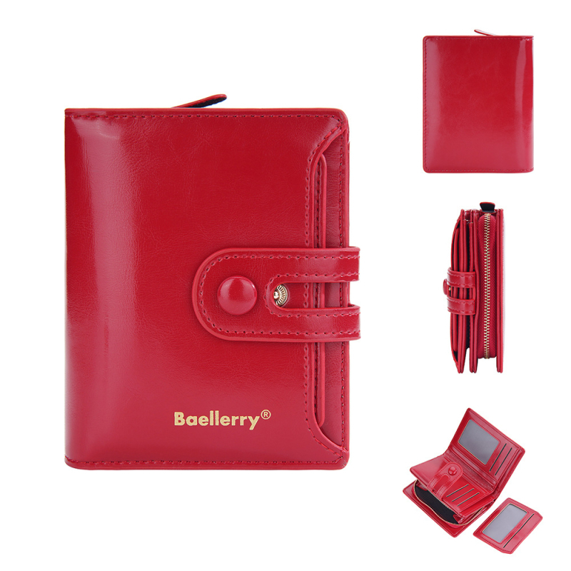 Женски портфейл за карти от PU кожа — ултра лек, водоустойчив, система против кражба, подплата от полиестер