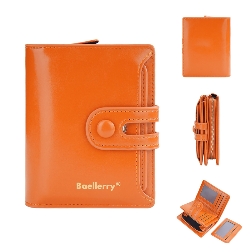 Женски портфейл за карти от PU кожа — ултра лек, водоустойчив, система против кражба, подплата от полиестер