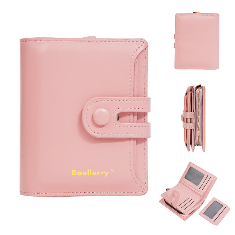 Женски портфейл за карти от PU кожа — ултра лек, водоустойчив, система против кражба, подплата от полиестер