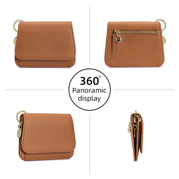 Női mini pénztárca valódi bőrből, ultra vékony, RFID védelem, első réteg marhahús bőr, poliészter bélés, városi minimalist stílus, kopásálló és lopás elleni védelem