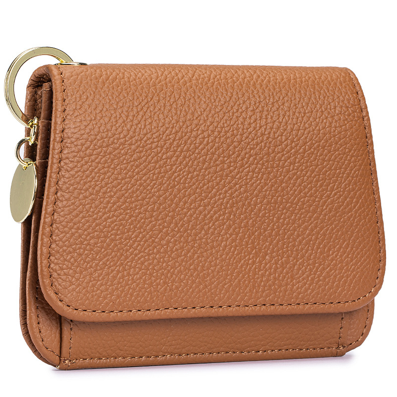 Női mini pénztárca valódi bőrből, ultra vékony, RFID védelem, első réteg marhahús bőr, poliészter bélés, városi minimalist stílus, kopásálló és lopás elleni védelem