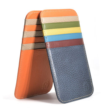 Θήκη καρτών, 12 θέσεις για κάρτες, γνήσιο δέρμα αγελάδας, ανθεκτικό στη φθορά, κατάλληλη για άνδρες και γυναίκες, μάρκα Small Circle Elephant