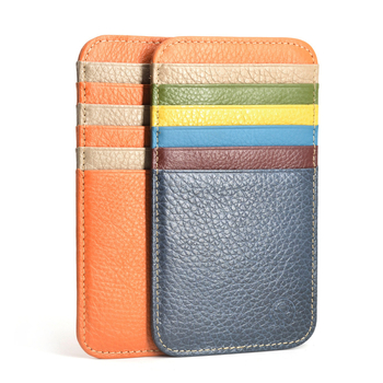 Θήκη καρτών, 12 θέσεις για κάρτες, γνήσιο δέρμα αγελάδας, ανθεκτικό στη φθορά, κατάλληλη για άνδρες και γυναίκες, μάρκα Small Circle Elephant