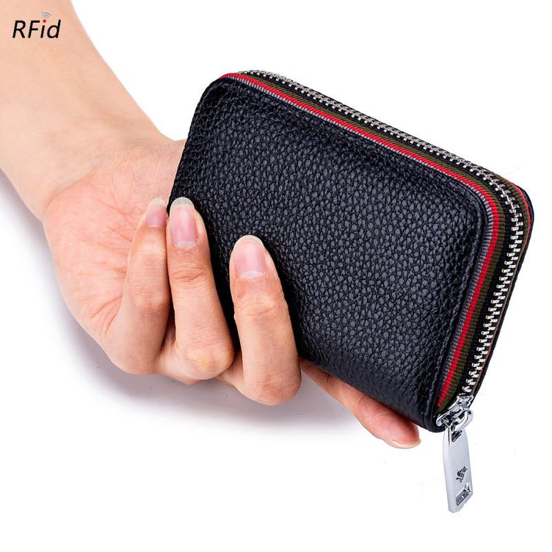RFID novčanik za kartice - unisex, gornja koža goveda, zatvarač, gradska jednostavnost — Ying Bai Le