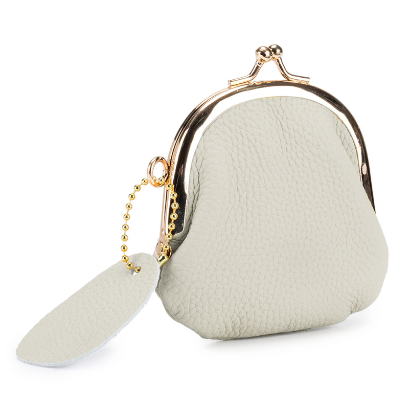 Moteriška monetų piniginė iš natūralios odos, pirmojo sluoksnio karvės odos, vientisas dizainas, poliesterio įdaila, lengva ir kompaktiška