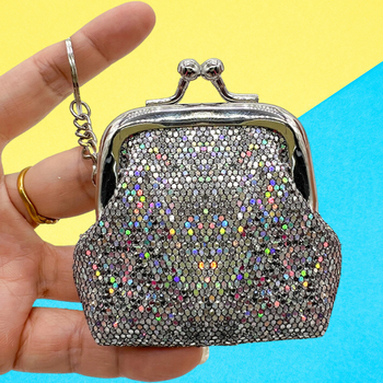 Női érmés pénztárca — vászon anyag, szabadidős utazási stílus, márka Cicy/fine