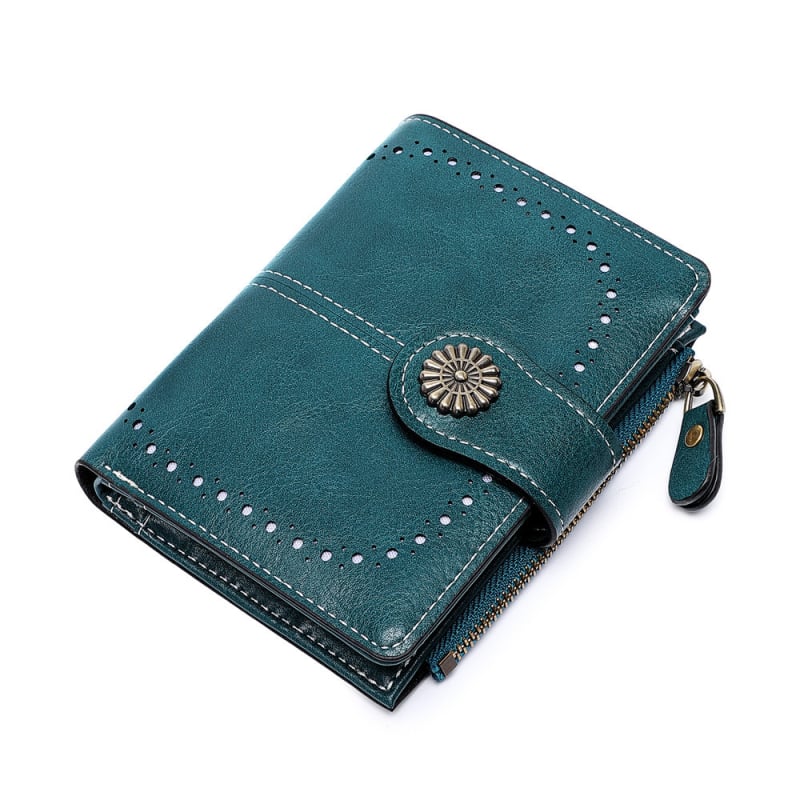 Portofel din piele PU cu fermoar pentru monede, suport pentru carduri, utilizare zilnică, căptușire poliester