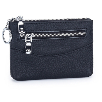 Uniszex valódi bőr pénztárca, városi minimalistikus stílusban, rekeszek kártyákhoz, érmékhez és ID-hez, poliészter bélés, első réteg szarvasmarha bőrből