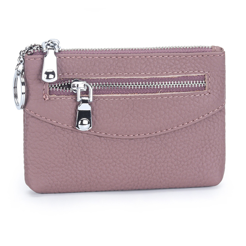 Uniszex valódi bőr pénztárca, városi minimalistikus stílusban, rekeszek kártyákhoz, érmékhez és ID-hez, poliészter bélés, első réteg szarvasmarha bőrből