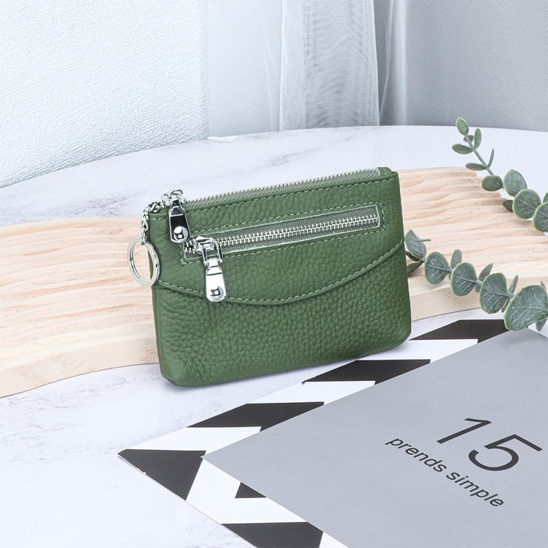 Uniszex valódi bőr pénztárca, városi minimalistikus stílusban, rekeszek kártyákhoz, érmékhez és ID-hez, poliészter bélés, első réteg szarvasmarha bőrből