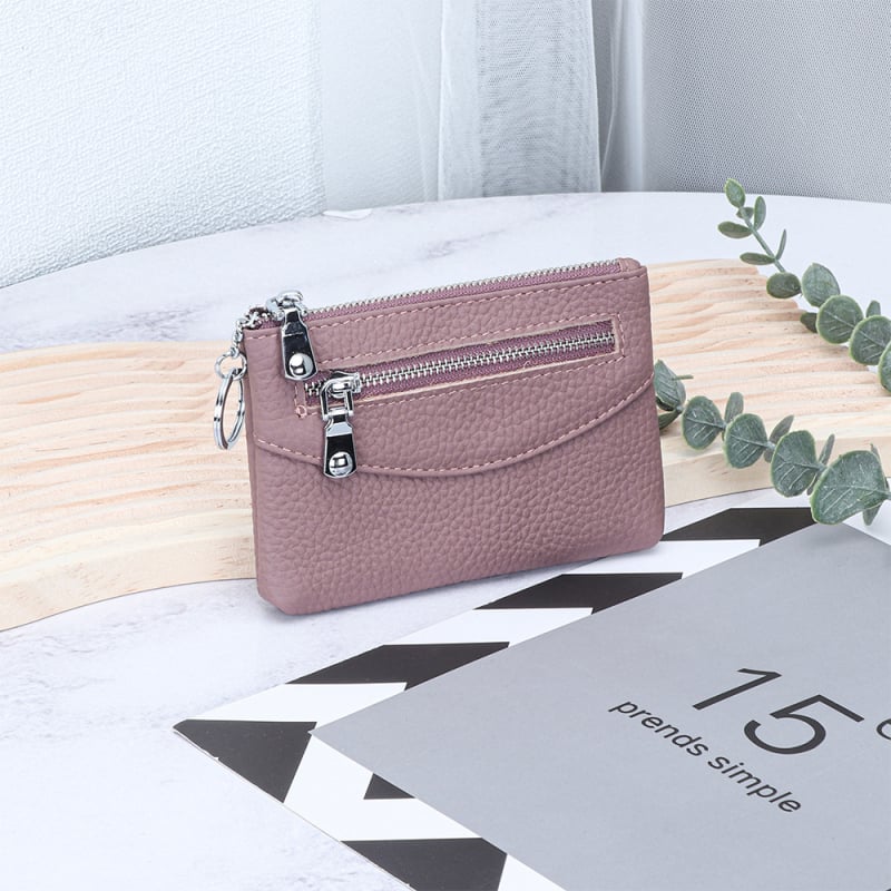 Uniszex valódi bőr pénztárca, városi minimalistikus stílusban, rekeszek kártyákhoz, érmékhez és ID-hez, poliészter bélés, első réteg szarvasmarha bőrből