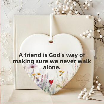 Διακοσμητικό φιλίας από πορσελάνη, γεωμετρικό σχήμα, μοντέρνος μινιμαλισμός, συσκευασία σε PP σακουλάκι, κατάλληλο δώρο για ζευγάρι, φίλο ή συμμαθητή