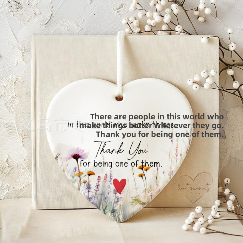 Διακοσμητικό φιλίας από πορσελάνη, γεωμετρικό σχήμα, μοντέρνος μινιμαλισμός, συσκευασία σε PP σακουλάκι, κατάλληλο δώρο για ζευγάρι, φίλο ή συμμαθητή