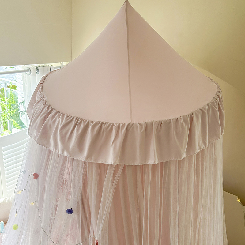 Висяща куполна москитна мрежа за легло — полиестер, рамка стомана/тел, една врата, универсално приложение