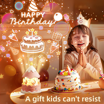 Звезден проектор нощна светлина за деца с прожекция и музикален звук; пластмасов корпус; подходящ за деца 4-6 години