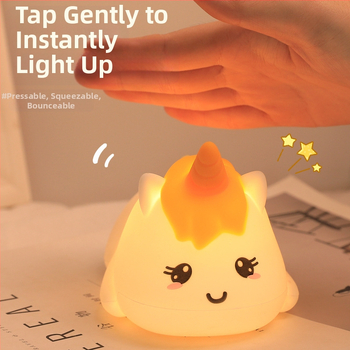 Νυχτερινό φως από σιλικόνη με λειτουργία αφή-φωτισμού (pat light) και επαγωγή, ενσωματωμένη μπαταρία 5V, σε σχήμα ζώου, καρτούν σχέδιο