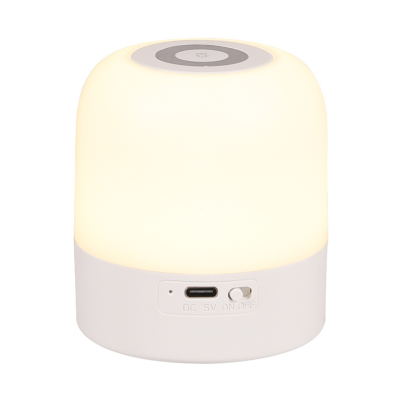 Lampa de noapte LED cu control tactil, alimentare pe baterie, abajur din plastic, model Y2020