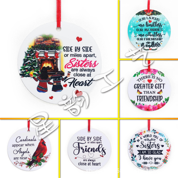 Akrilinis apvalus pakabukas namų dekorui, graviravimas ir spauda, prekės ženklas Star rhyme (IP autorizacija: Nėra)