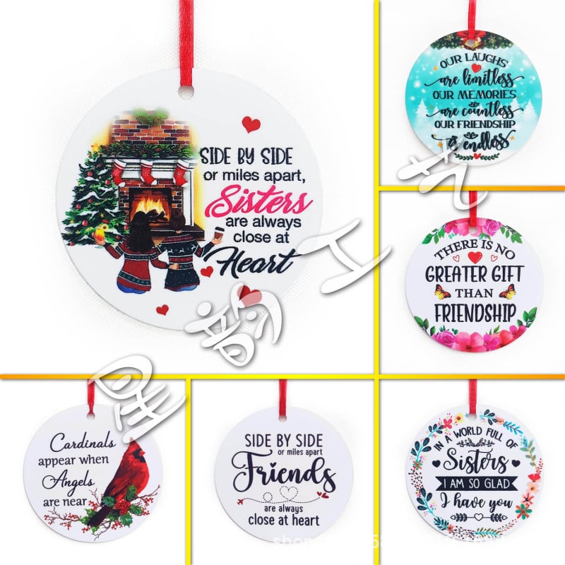 Akrilinis apvalus pakabukas namų dekorui, graviravimas ir spauda, prekės ženklas Star rhyme (IP autorizacija: Nėra)