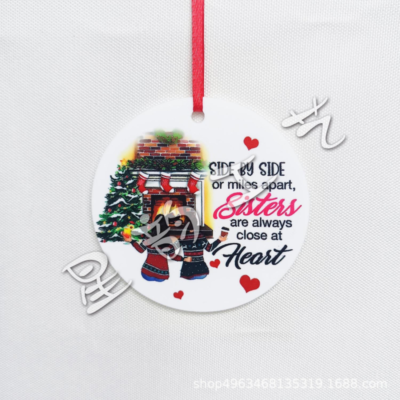 Akrilinis apvalus pakabukas namų dekorui, graviravimas ir spauda, prekės ženklas Star rhyme (IP autorizacija: Nėra)