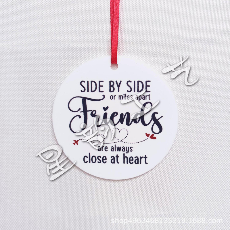 Akrilinis apvalus pakabukas namų dekorui, graviravimas ir spauda, prekės ženklas Star rhyme (IP autorizacija: Nėra)