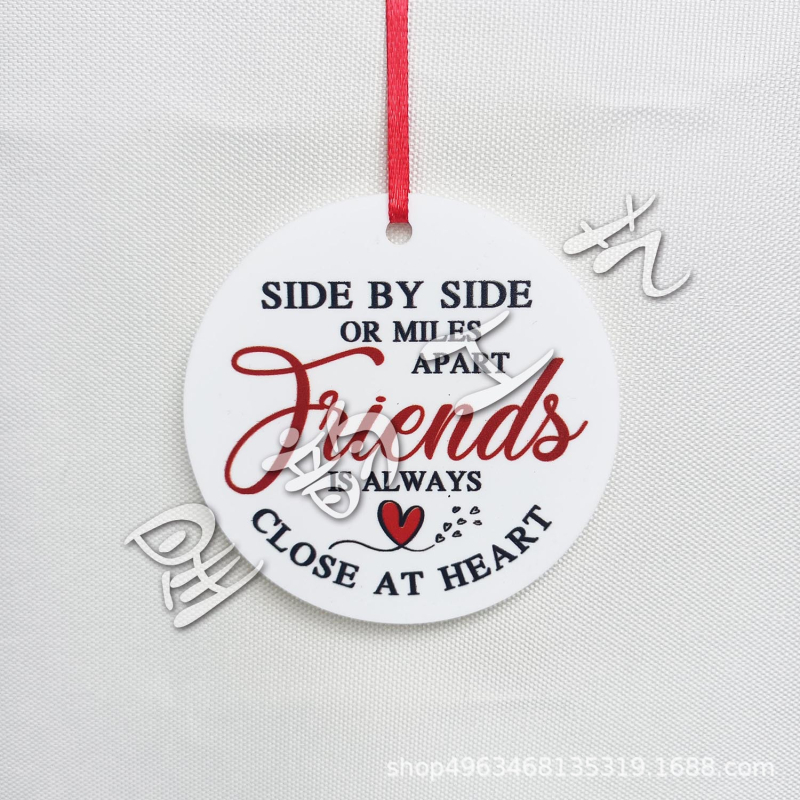 Akrilinis apvalus pakabukas namų dekorui, graviravimas ir spauda, prekės ženklas Star rhyme (IP autorizacija: Nėra)