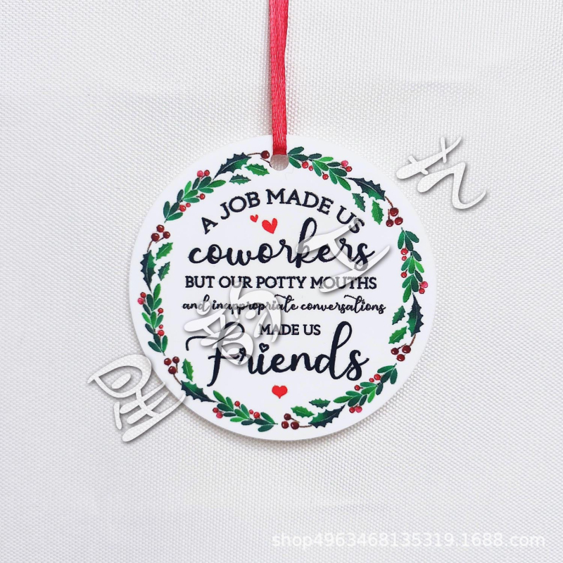 Akrilinis apvalus pakabukas namų dekorui, graviravimas ir spauda, prekės ženklas Star rhyme (IP autorizacija: Nėra)