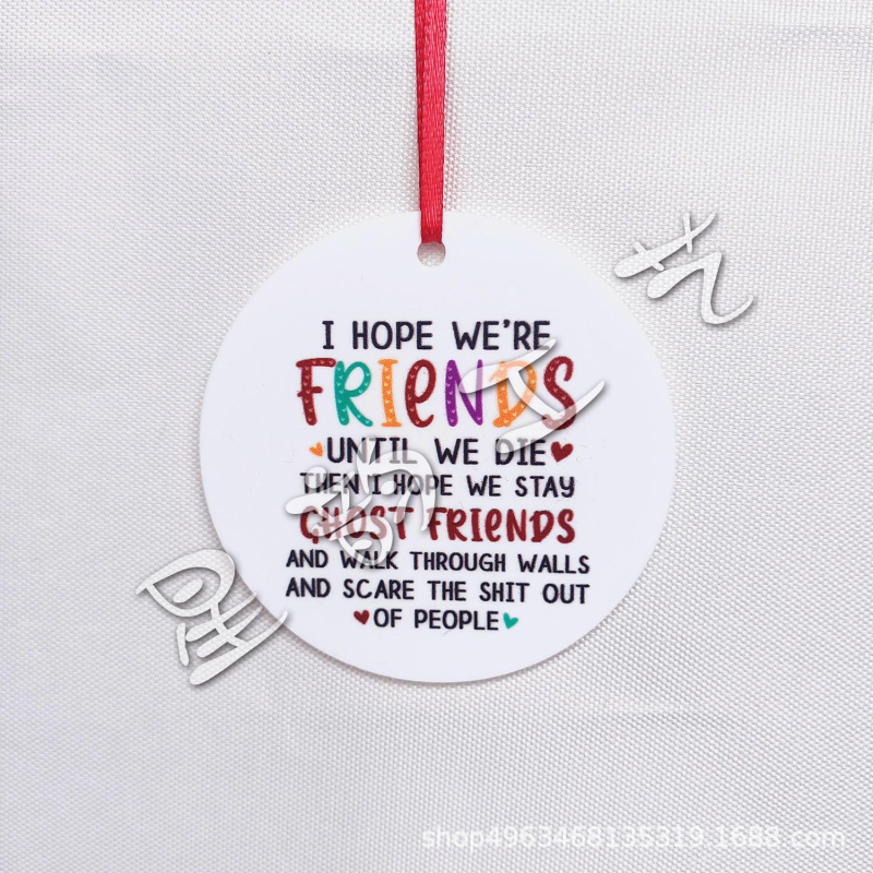 Akrilinis apvalus pakabukas namų dekorui, graviravimas ir spauda, prekės ženklas Star rhyme (IP autorizacija: Nėra)