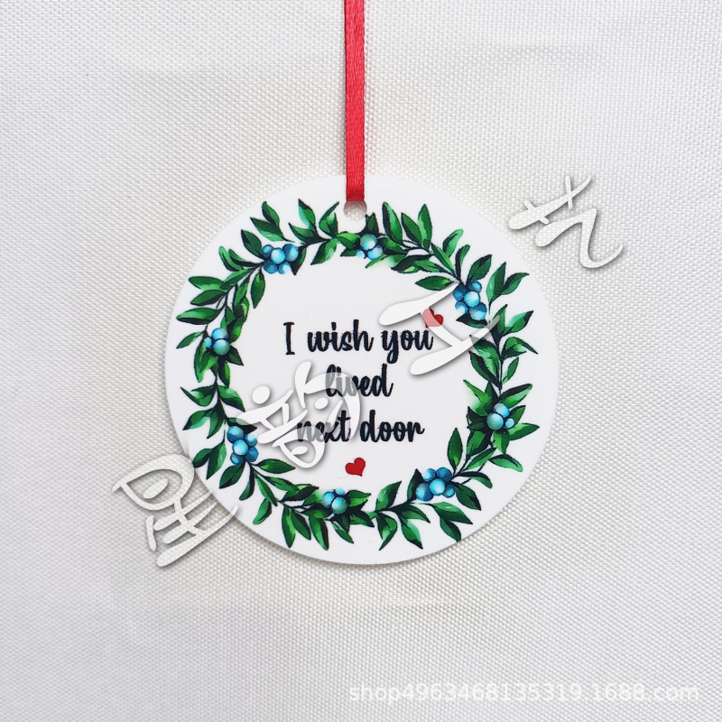 Akrilinis apvalus pakabukas namų dekorui, graviravimas ir spauda, prekės ženklas Star rhyme (IP autorizacija: Nėra)