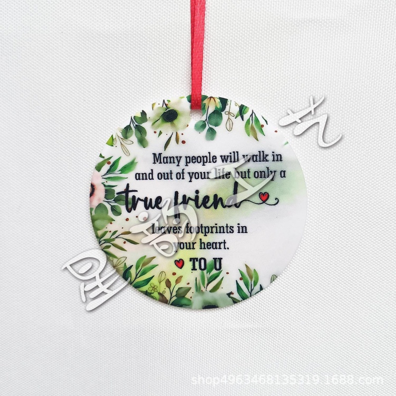 Akrilinis apvalus pakabukas namų dekorui, graviravimas ir spauda, prekės ženklas Star rhyme (IP autorizacija: Nėra)