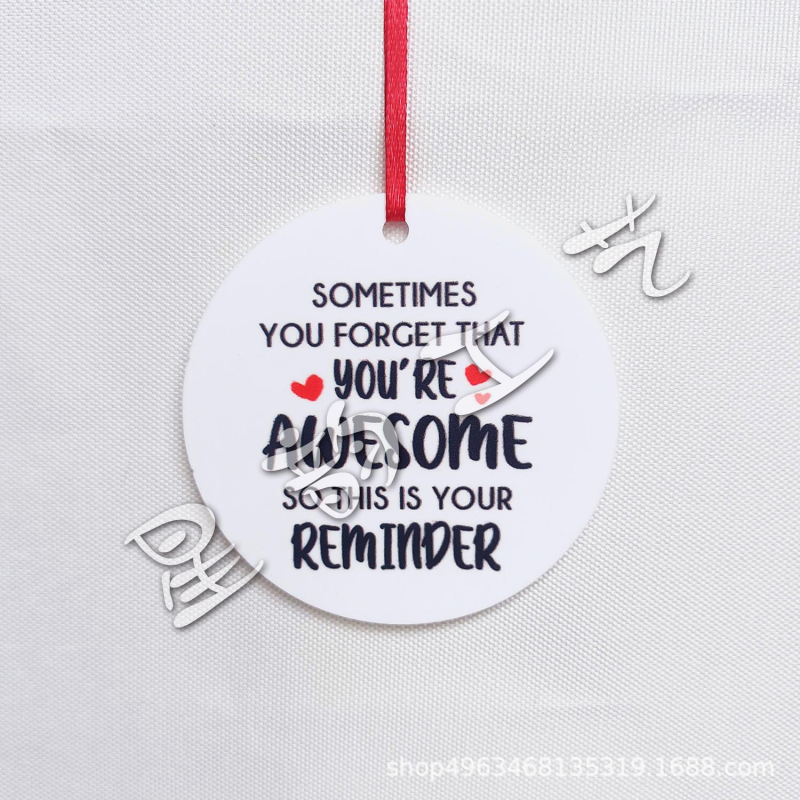 Akrilinis apvalus pakabukas namų dekorui, graviravimas ir spauda, prekės ženklas Star rhyme (IP autorizacija: Nėra)