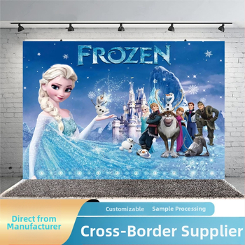 Junhao Produktų fotografavimui fonas, polietileno foto audinys, svoris 0,16 kg, Frozen gimtadienio tema