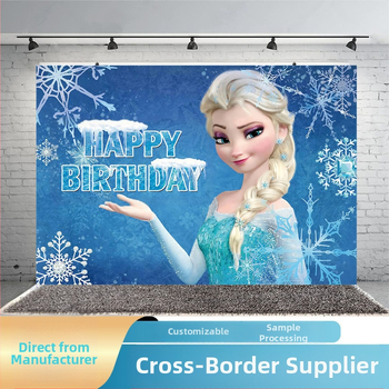 Junhao Produktų fotografavimui fonas, polietileno foto audinys, svoris 0,16 kg, Frozen gimtadienio tema