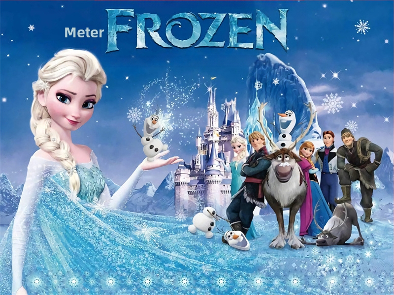 Junhao Produktų fotografavimui fonas, polietileno foto audinys, svoris 0,16 kg, Frozen gimtadienio tema