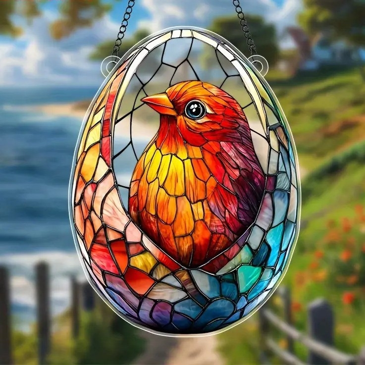 Akrilinės Velykinės kabinamos dekoracijos – kiaušinis ir kiškis, lango dekoracija, sieninis pakabukas, spauda