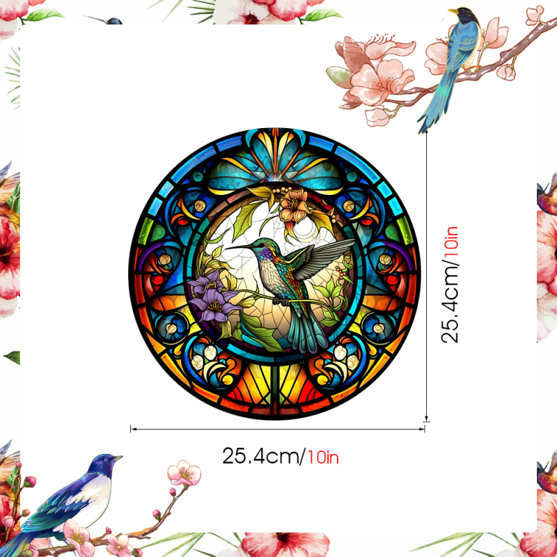 Αυτοκόλλητο παραθύρου από PVC, ηλεκτροστατική πρόσφυση, στυλ λουλουδιών, μοτίβο τοπίου, 1 τεμάχιο