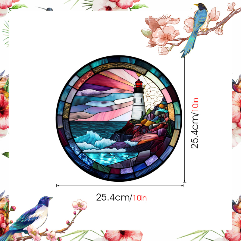 Αυτοκόλλητο παραθύρου από PVC, ηλεκτροστατική πρόσφυση, στυλ λουλουδιών, μοτίβο τοπίου, 1 τεμάχιο