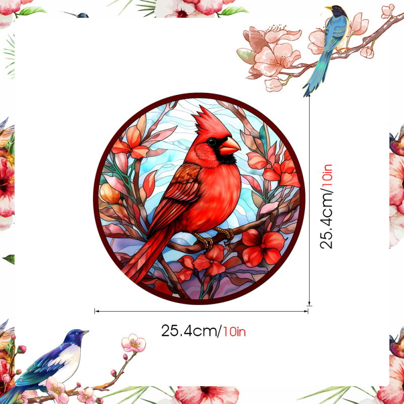 Αυτοκόλλητο παραθύρου από PVC, ηλεκτροστατική πρόσφυση, στυλ λουλουδιών, μοτίβο τοπίου, 1 τεμάχιο