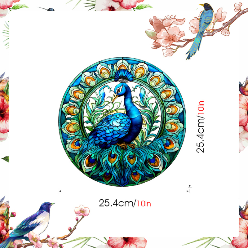 Αυτοκόλλητο παραθύρου από PVC, ηλεκτροστατική πρόσφυση, στυλ λουλουδιών, μοτίβο τοπίου, 1 τεμάχιο