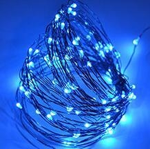 LED vara vadu gaismas virkne — 100 LED, IP44 ūdensdrošs, barošana ar bateriju kastīti, 12V ieeja