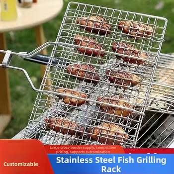 Griliai tinklui skirtas spaustukas, sulankstomas kvadratinis spaustukas iš plieno vielos, nerūdijančio plieno vielos spaustukas griliui