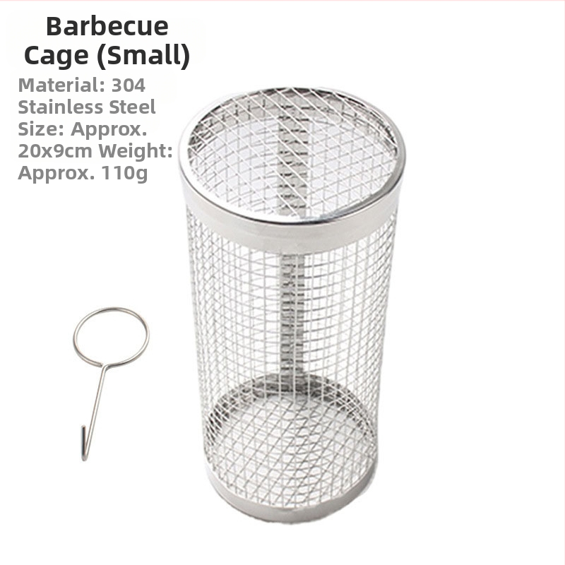 Apskrito formos 304 nerūdijančio plieno kepsninės grotelės cilindrinės formos, presuotu apdirbimu, nuimama, sveria 110–130 g