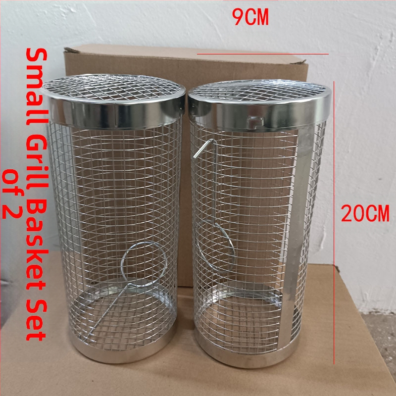 Apskrito formos 304 nerūdijančio plieno kepsninės grotelės cilindrinės formos, presuotu apdirbimu, nuimama, sveria 110–130 g