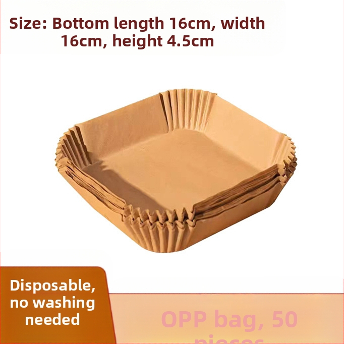 Apvalus kepimo popierius oro fritezei su riebalų atsparia danga, vienkartinis, iš medienos pulpo, 35 gsm