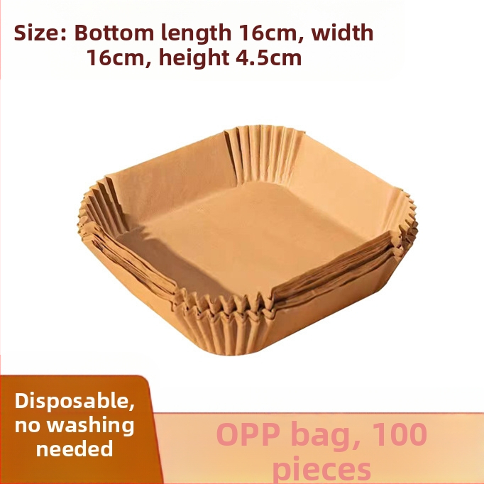 Apvalus kepimo popierius oro fritezei su riebalų atsparia danga, vienkartinis, iš medienos pulpo, 35 gsm