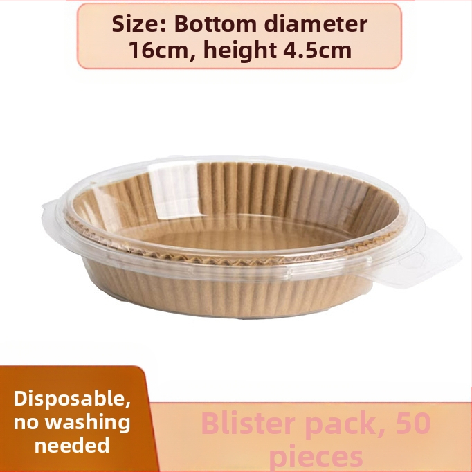 Apvalus kepimo popierius oro fritezei su riebalų atsparia danga, vienkartinis, iš medienos pulpo, 35 gsm