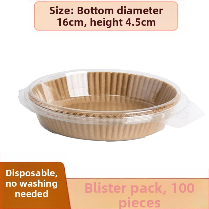 Apvalus kepimo popierius oro fritezei su riebalų atsparia danga, vienkartinis, iš medienos pulpo, 35 gsm