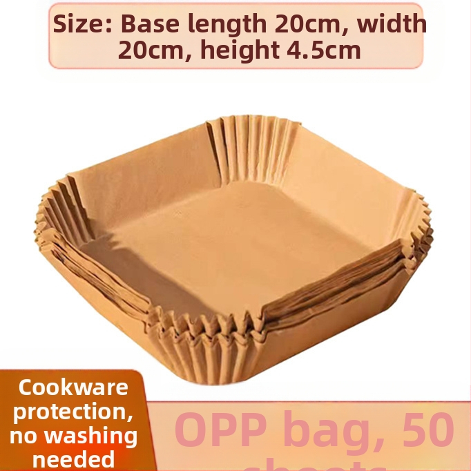 Apvalus kepimo popierius oro fritezei su riebalų atsparia danga, vienkartinis, iš medienos pulpo, 35 gsm