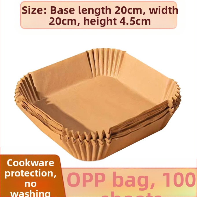 Apvalus kepimo popierius oro fritezei su riebalų atsparia danga, vienkartinis, iš medienos pulpo, 35 gsm